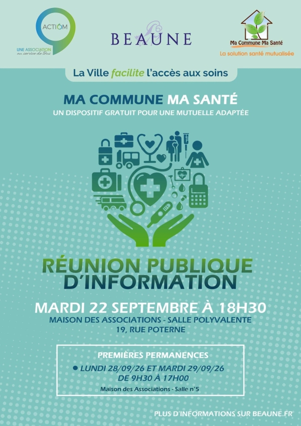 Beaune – Ce mardi soir, réunion publique pour découvrir la mutuelle communale « Ma Commune Ma Santé »