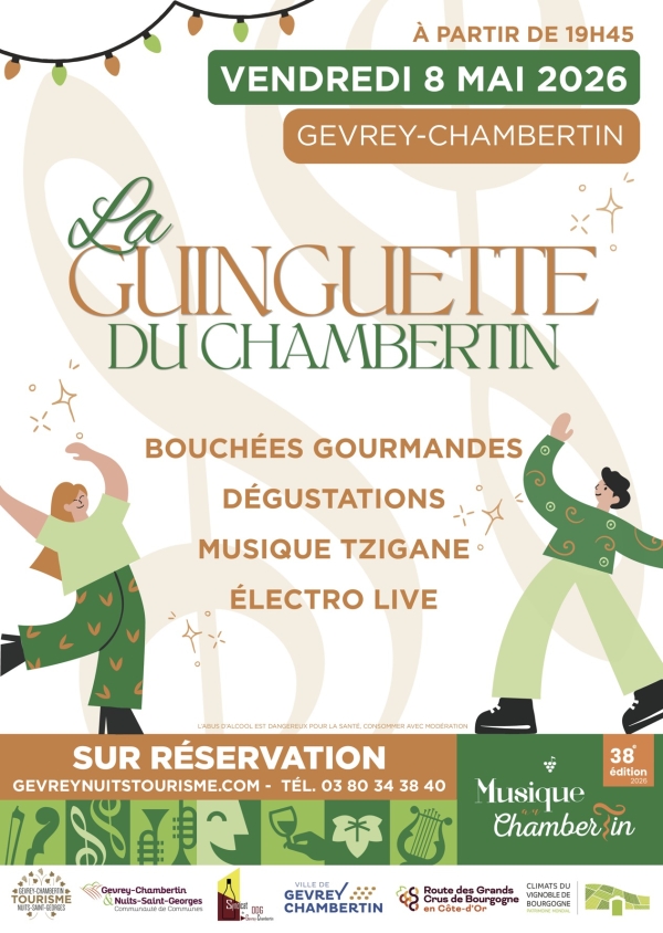 Nouveauté 2026 ! Une soirée guinguette se prépare À Gevrey-Chambertin le 8 mai 