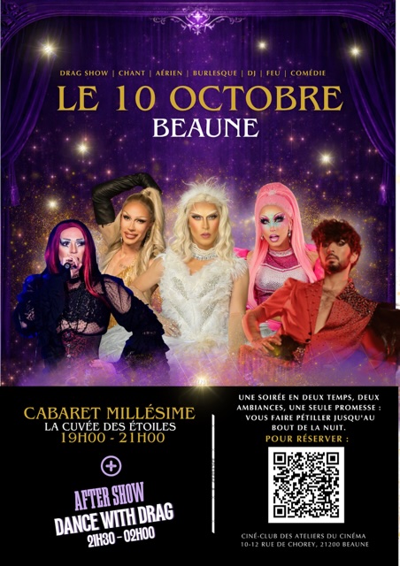 Beaune – Une soirée cabaret puis dansante aux Ateliers du cinéma le 10 octobre