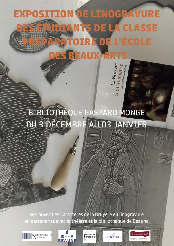 Beaune - Les étudiants de l’école des Beaux-Arts exposent leurs linogravures autour des Caractères de La Bruyère