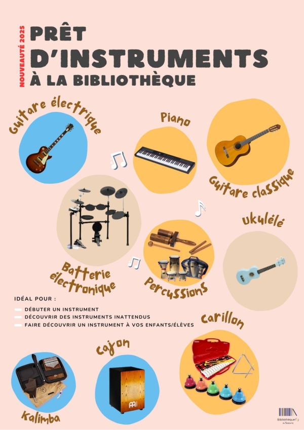 Beaune - Nouveauté 2025 : la Bibliothèque municipale prête des instruments de musique