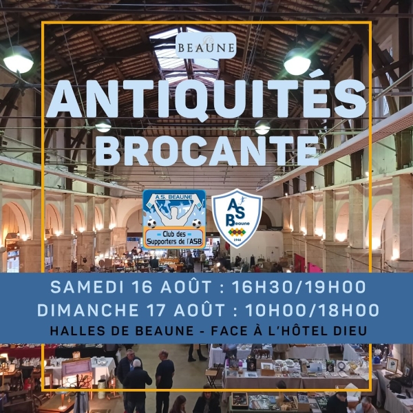 Beaune – Quatrième brocante 2025 du club des supporters de l’AS Beaune ce week-end