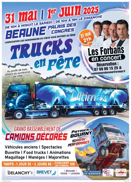 Palais des Congrès de Beaune - Camionneurs du Cœur : du rock, des moteurs et beaucoup de solidarité les 31 mai et 1er juin