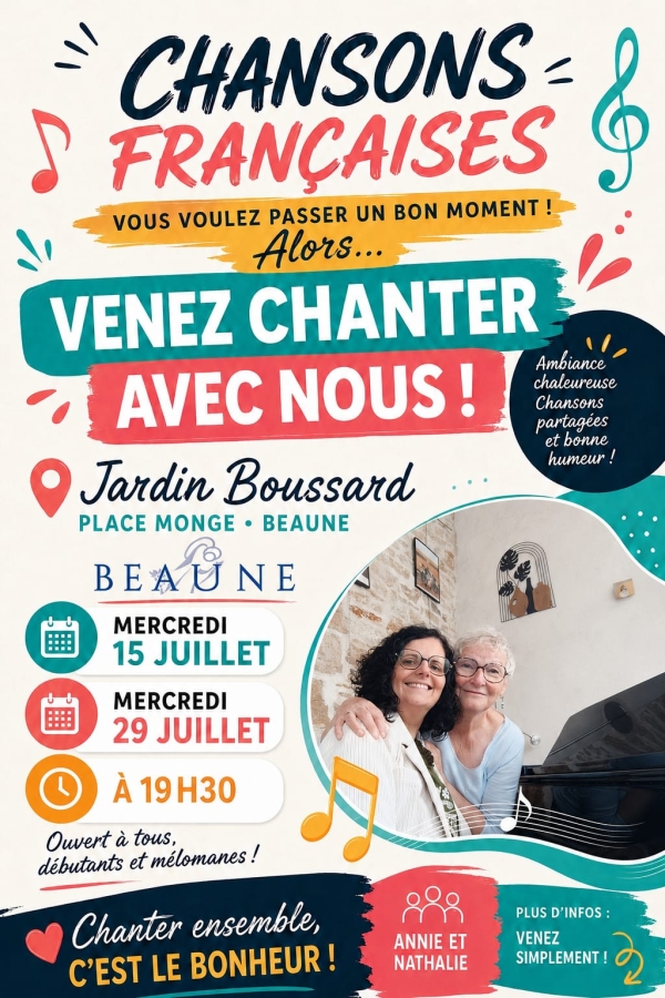 Beaune - Un karaoké géant de chansons françaises ce soir au Jardin Boussard