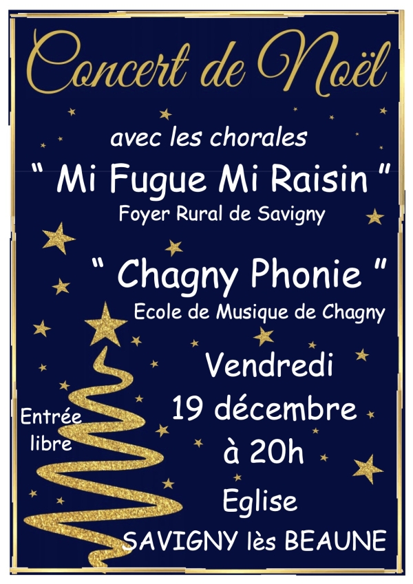 Savigny-lès-Beaune – Deux chorales réunies pour un concert de Noël  le vendredi 19 décembre