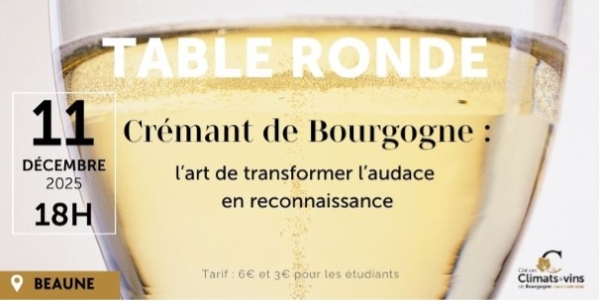 Beaune – La table ronde à la Cité des Climats sur le Crémant de Bourgogne est annulée