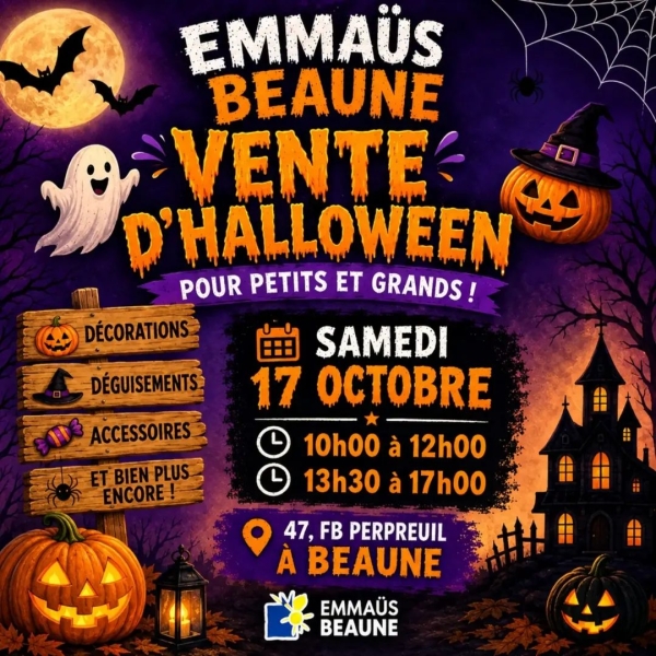 Beaune – Emmaüs organise sa vente spéciale Halloween