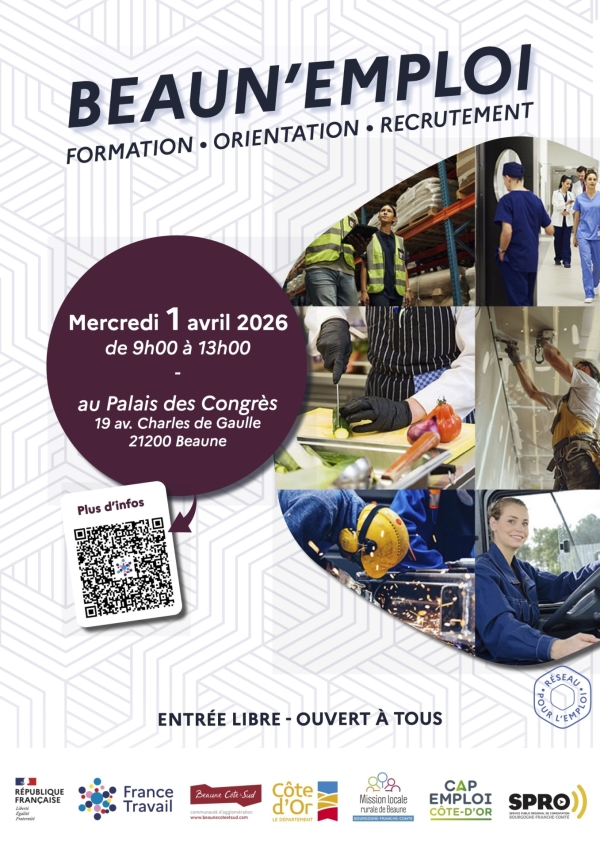 Beaune - 120 recruteurs attendus au Forum Beaun’Emploi le mercredi 1er avril au Palais des Congrès