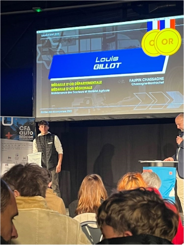 Beaune - Louis Gillot, apprenti chez FAUPIN, sacré Meilleur Apprenti de France – Médaille d’or nationale 