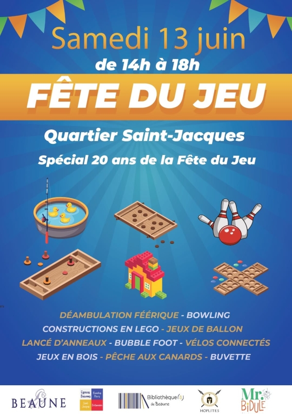 Beaune - La Fête du Jeu célèbre ses 20 ans au quartier Saint-Jacques ce samedi 13 juin