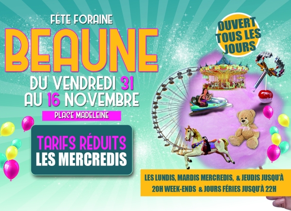 Beaune - La Fête Foraine revient sur la Place Madeleine