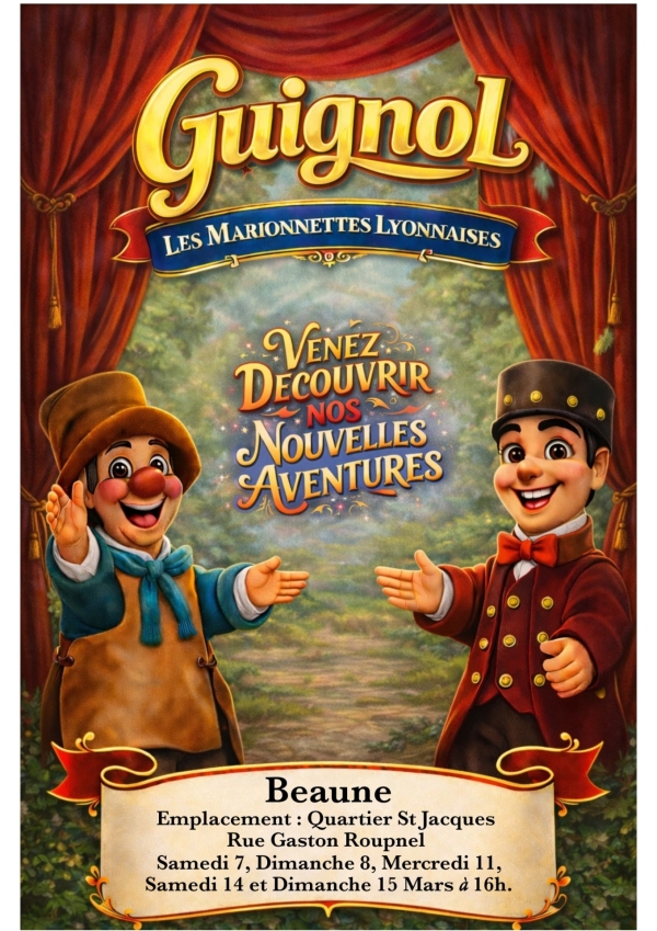Beaune - Guignol s’installe quartier Saint-Jacques : un rendez-vous familial sous chapiteau en mars