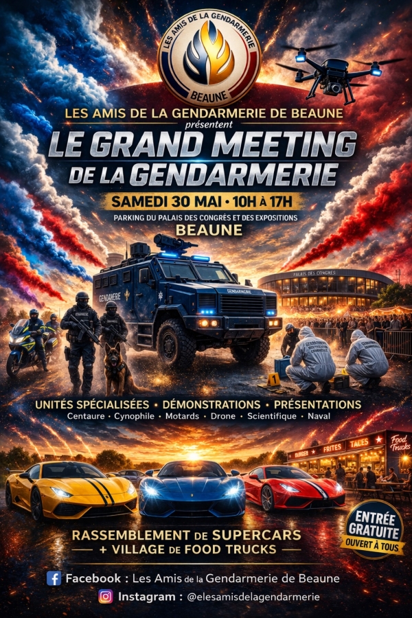 Beaune - Blindés, chiens, drones : immersion au cœur de la gendarmerie avec un grand meeting le samedi 30 mai