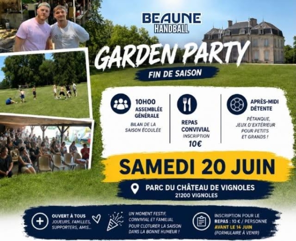 Beaune Handball - Derniers jours pour s'inscrire à la Garden Party
