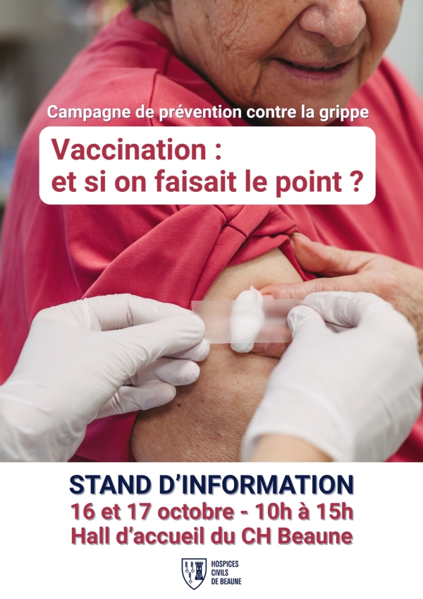Campagne antigrippale - Les Hospices de Beaune mobilisés pour sensibiliser le public les 16 et 17 octobre 