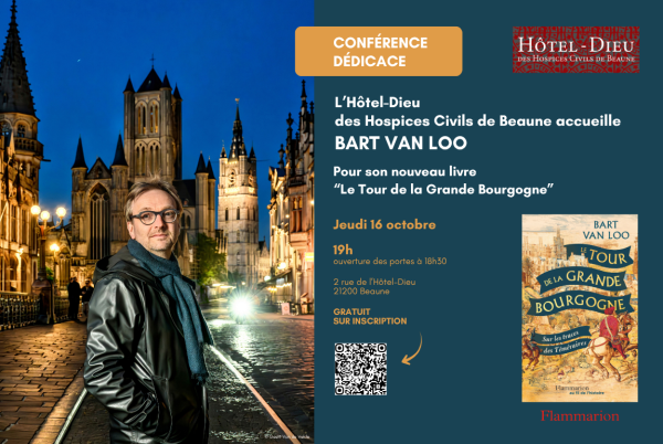 Beaune - Bart Van Loo à l’Hôtel-Dieu pour la sortie du Tour de la grande Bourgogne