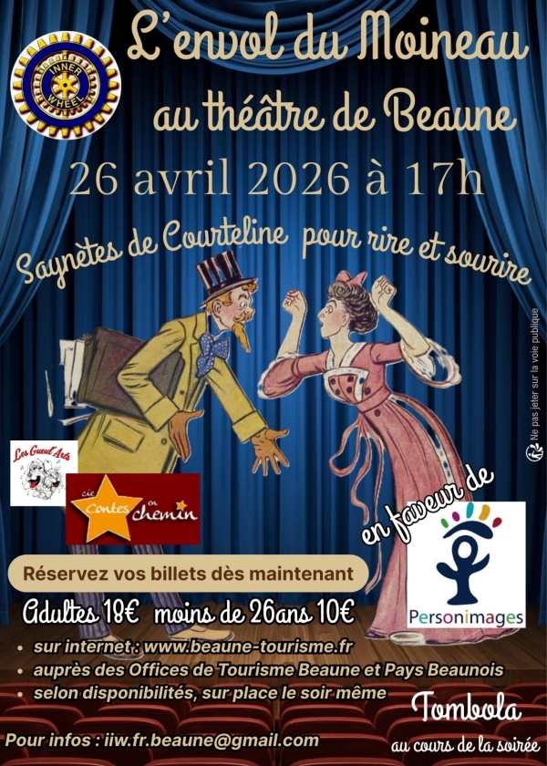 Beaune - Inner Wheel mobilisé pour Personimages avec un spectacle théâtral « L’envol du Moineau » le 26 avril