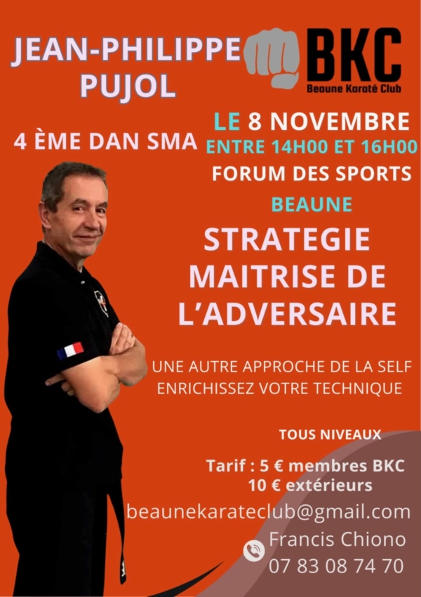 Beaune Karaté Club accueille Jean-Philippe Pujol pour un stage de self-défense