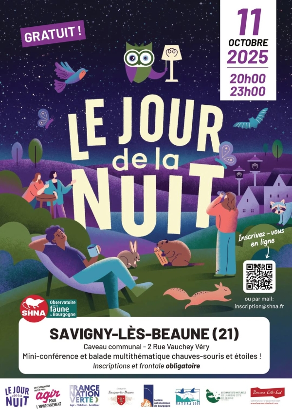 Beaune Côte et Sud - Savigny-lès-Beaune célèbre la Nuit et l’obscurité le 11 octobre