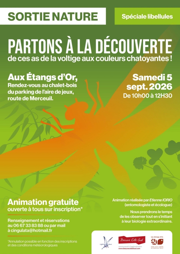 Beaune Côte & Sud - Une sortie nature à la découverte des libellules aux Étangs d’Or 