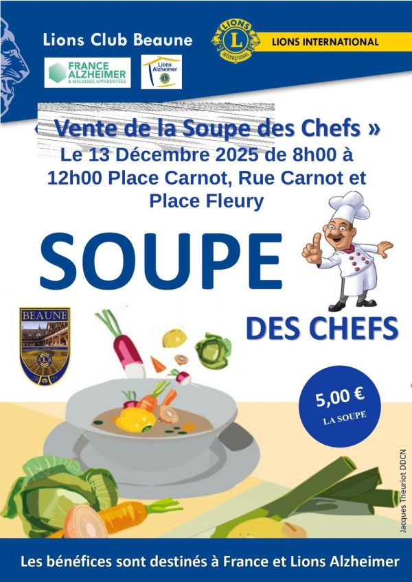Beaune - Retour de la Soupe des Chefs ce samedi au profit de la maladie d'Alzheimer