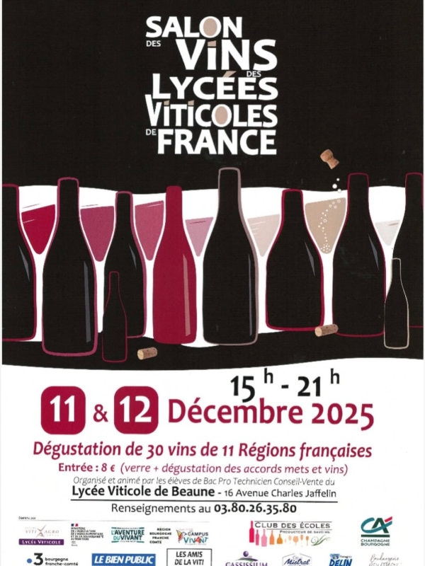 Beaune – Salon des Vins des Lycées Viticoles de France : l’idéal pour vos cadeaux de Noël