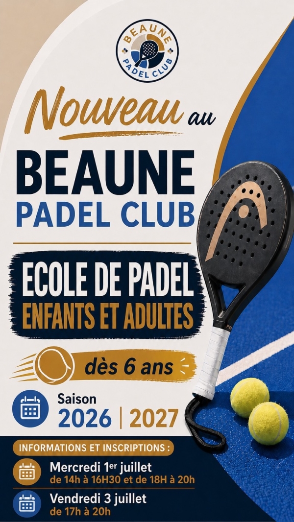 Beaune Padel Club lance son école de padel à la rentrée