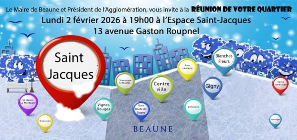Beaune - Réunion de quartier Saint-Jacques le lundi 2 février
