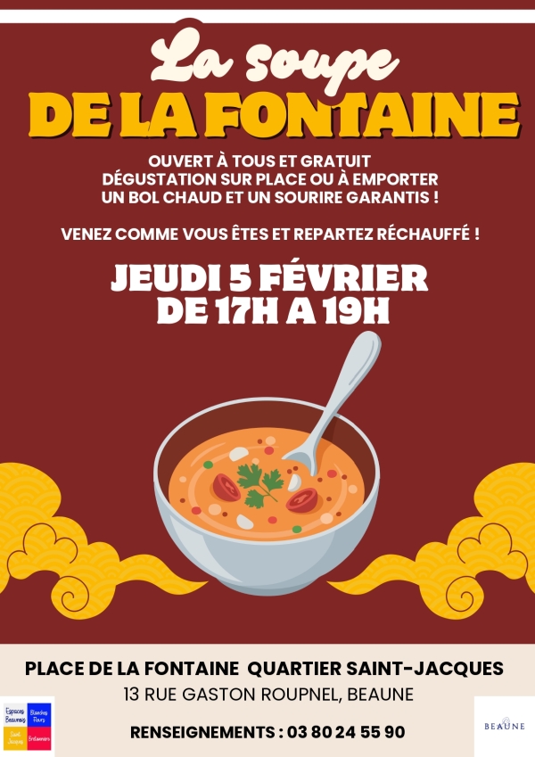 Beaune - La Soupe de la Fontaine cet après-midi : un temps de partage au cœur du quartier Saint-Jacques