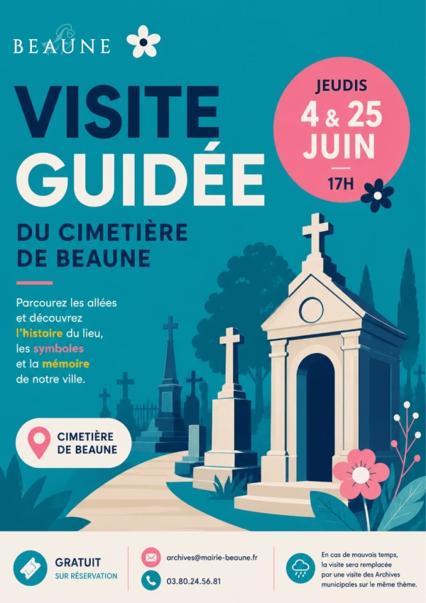 Beaune - Les Archives municipales proposent une visite guidée du cimetière les jeudis 4 et 25 juin