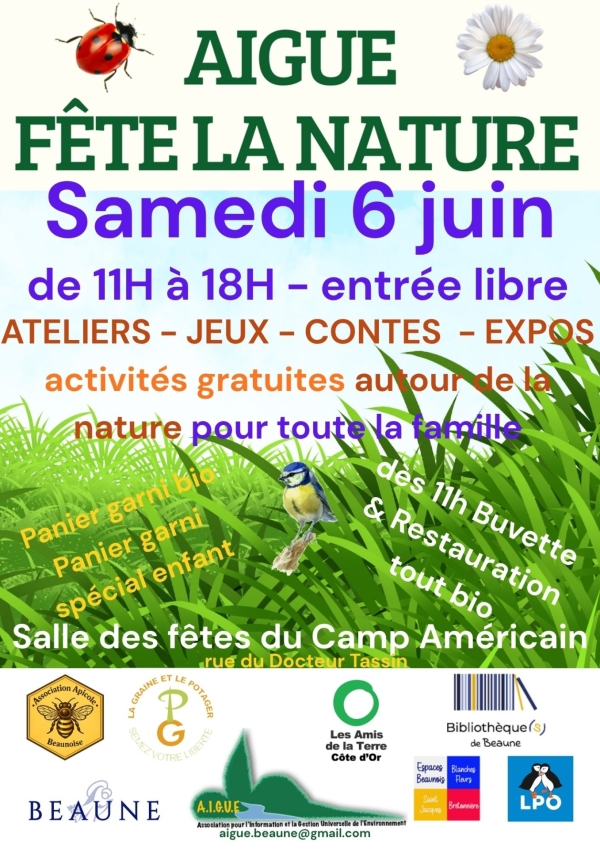 Beaune - AIGUE organise la 2e édition de sa Fête de la nature le samedi 6 juin