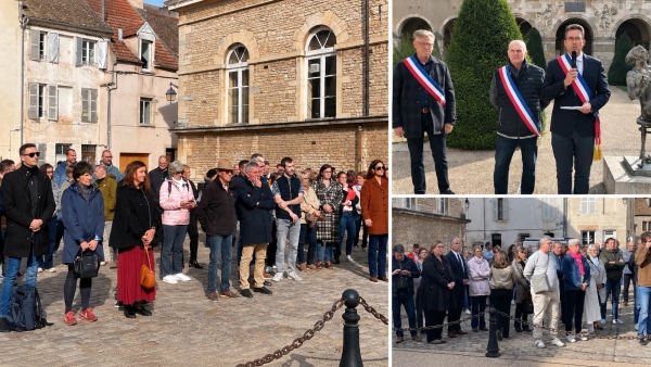 Beaune – « Rien ne peut justifier les violences et les destructions » : près de 200 personnes réunies devant l’Hôtel de Ville pour un rassemblement républicain