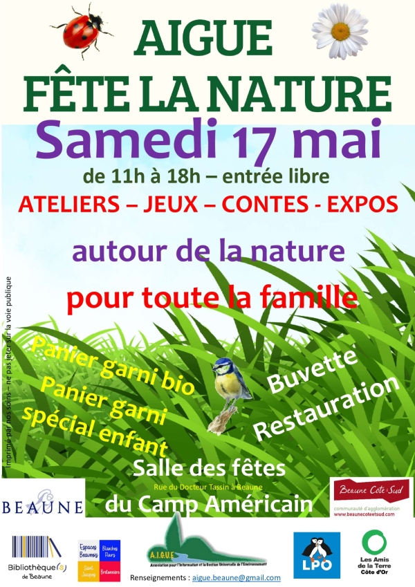 Beaune – AIGUE fête la nature le samedi 17 mai