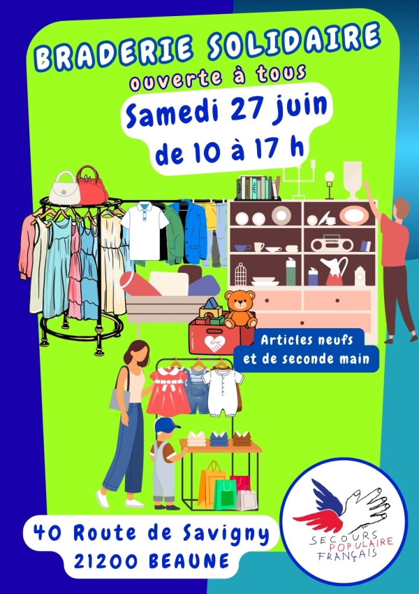 Beaune - Une grande braderie solidaire du Secours Populaire ouverte à tous le 27 juin