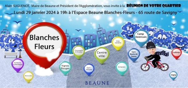Beaune - Rendez-vous citoyen à Blanches-Fleurs : une rencontre avec le maire et l'équipe municipale le lundi 29 janvier