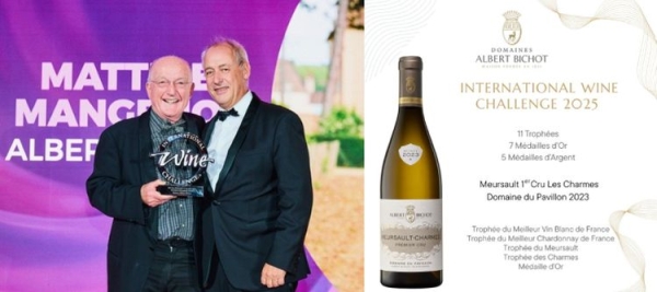 Vins de Bourgogne - Albert Bichot triplement distingué à l'International Wine Challenge