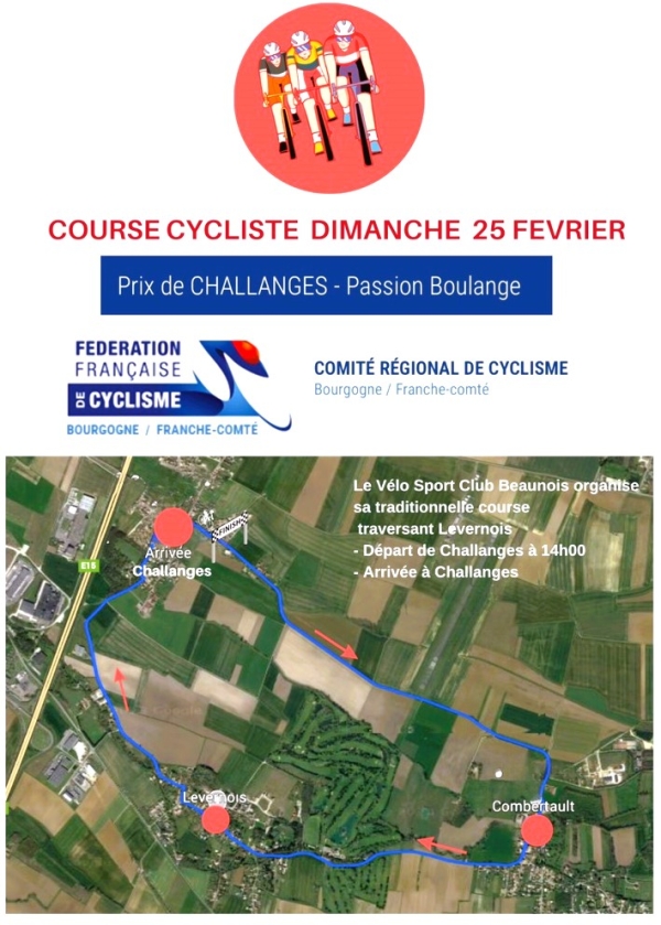 Le Prix Cycliste de Challanges-Passion Boulange - Un événement cycliste prometteur en Bourgogne-Franche-Comté ce dimanche 25 février