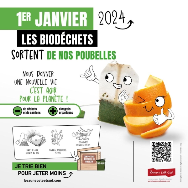 Changement - Les bio-déchets sortent des poubelles le 1er janvier 2024