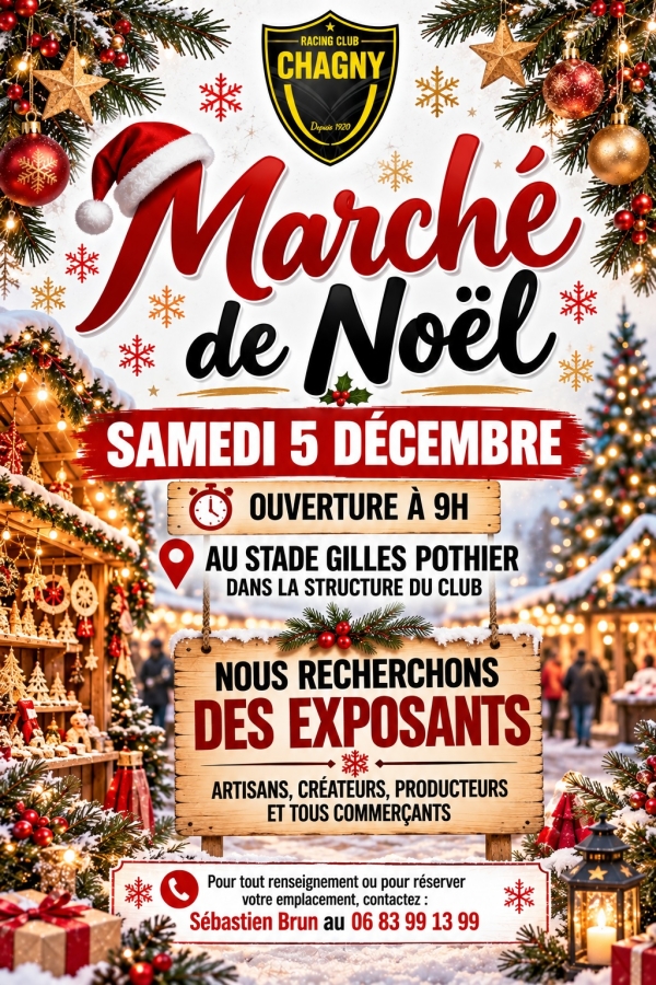 Chagny - Le RCC recherche des exposants pour son marché de Noël du 5 décembre