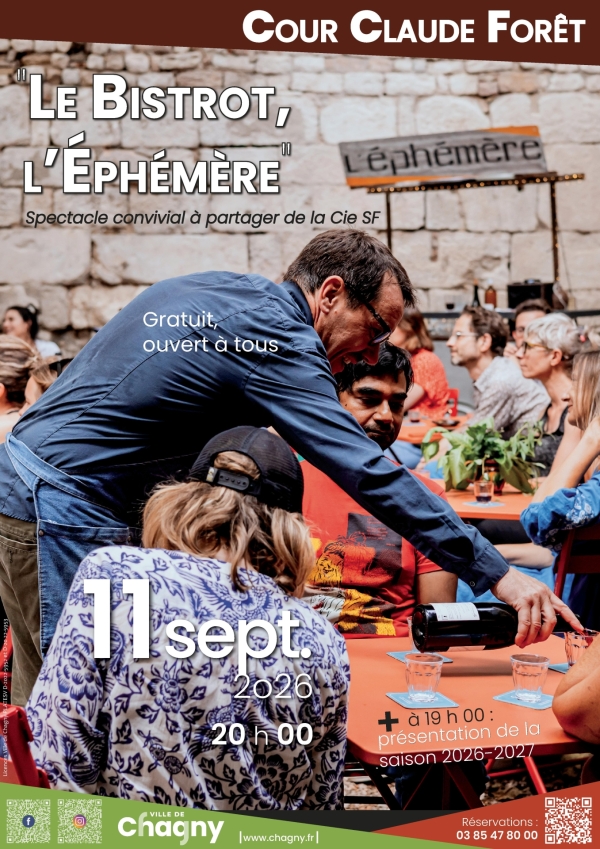 Chagny - La saison culturelle 2026-2027 sera présentée le 11 septembre avec un spectacle convivial