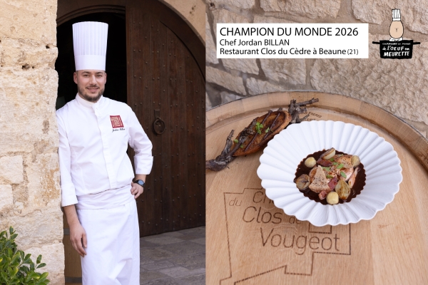 Clos de Vougeot – Le Beaunois Jordan Billan sacré champion du monde de l’œuf en meurette 2026, son apprenti également récompensé