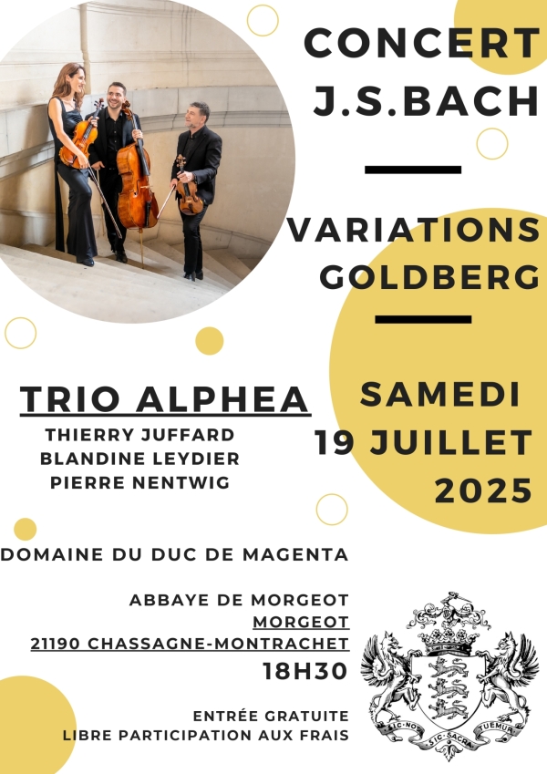 Chassagne-Montrachet - Un voyage musical avec Bach ce samedi : les Variations Goldberg résonneront à l’Abbaye de Morgeot