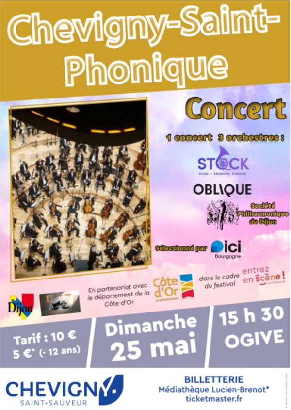 Trois orchestres pour un concert exceptionnel le dimanche 25 mai à Chevigny