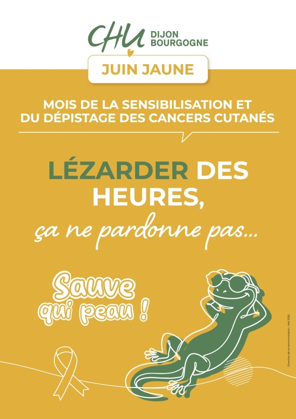 Juin jaune 2026 - Prévention, innovation, expertise : le CHU Dijon Bourgogne mobilisé contre les cancers cutanés