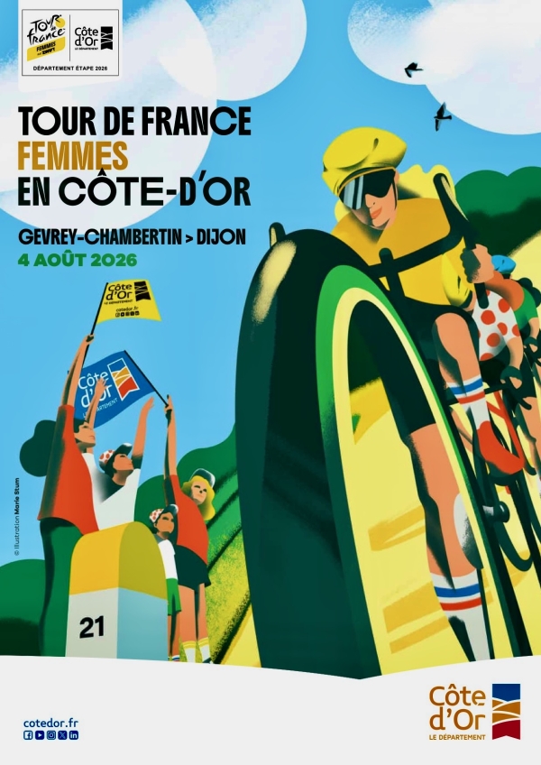 Tour de France Femmes 2026 - La Côte-d’Or au cœur de la course avec un contre-la-montre inédit de 21 km