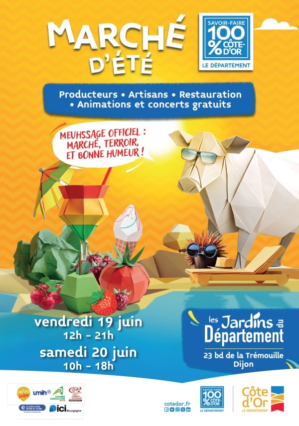 Marché d’été 100 % Côte-d’Or - Le Département lance la saison des festivités estivales