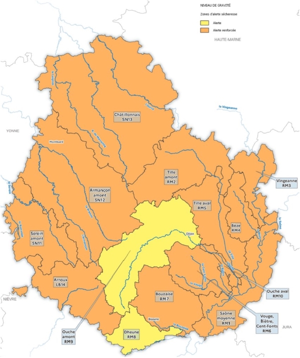 Côte-d’Or - De nouvelles restrictions d’eau dès ce jeudi 28 août