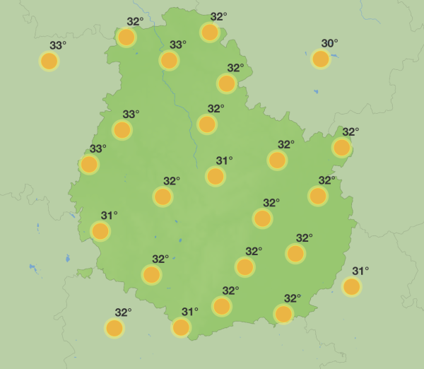 Météo en Côte d'Or - Un week-end très estival en prévison