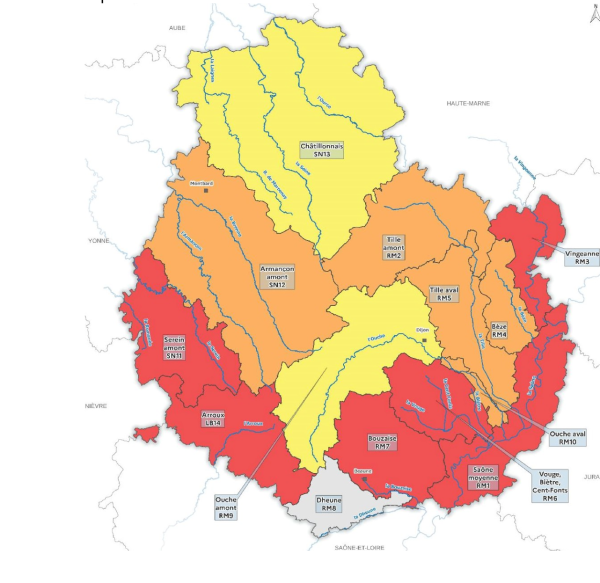 La sécheresse reste marquée en Côte-d’Or avec 6 zones en crise : le préfet prend de nouvelles mesures de restriction à compter du samedi 16 septembre 2023