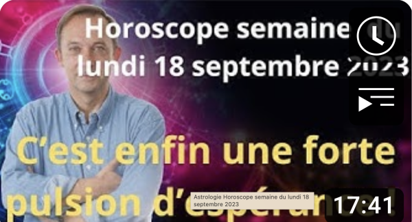Horoscope de la semaine du lundi 18 septembre par Jean-Yves Espié